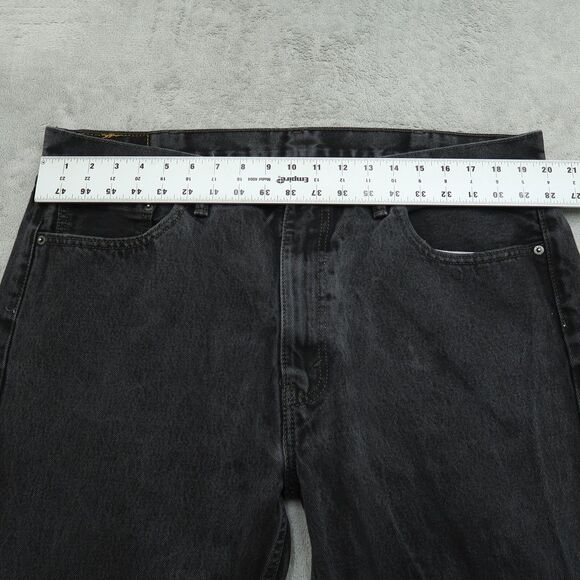 Levi's 505 Jeans Mens Size 40x32 Gray Regular Straight 100% Cotton Denim Fading - Picture 14 of 16